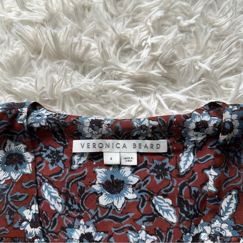 Veronica Beard Anjali Floral Mini Dress Silk Size 4 - Picture 4 of 12